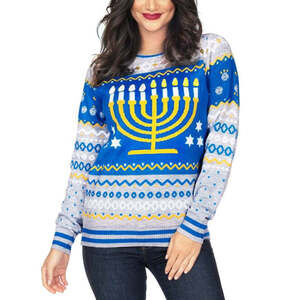 Tipsy Elves Women's Reversible Sequin Hanukkah Sweater Size LL